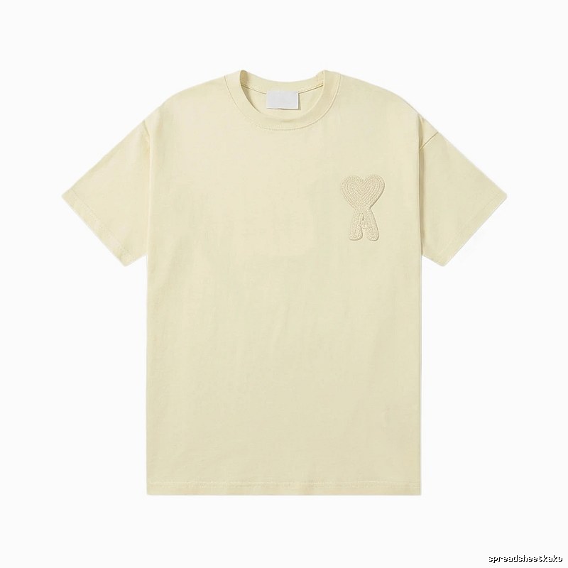 AMI Love Embroidery Simple Style T-shirt