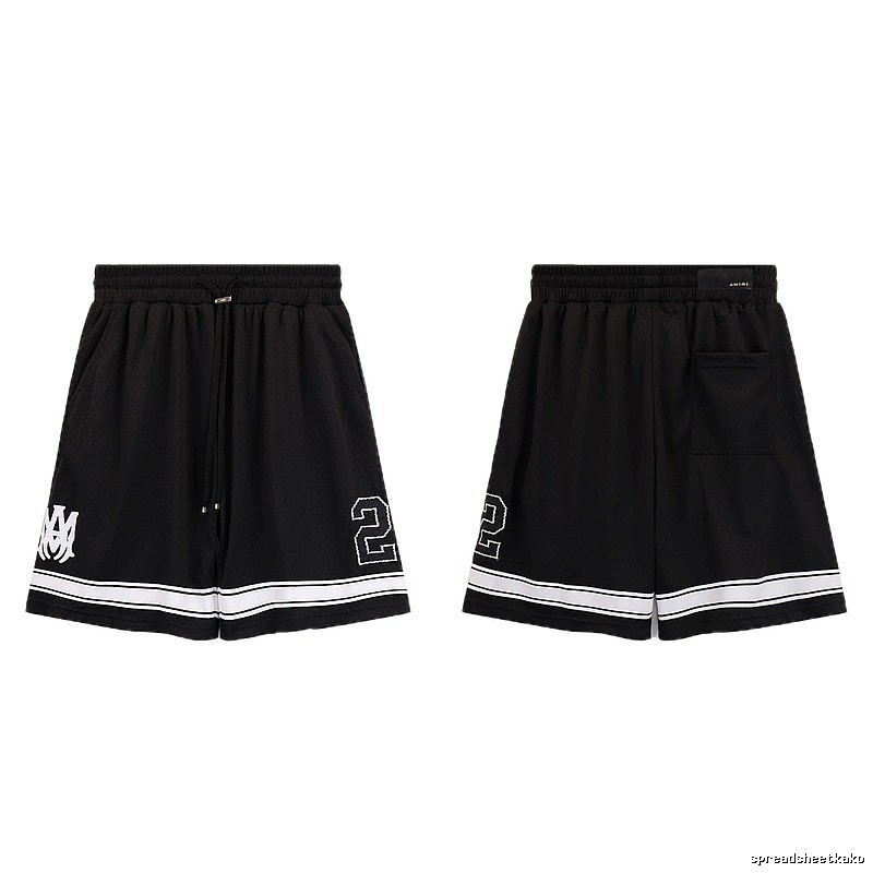 AMIRI American Basketball Style Black Athletic Shorts