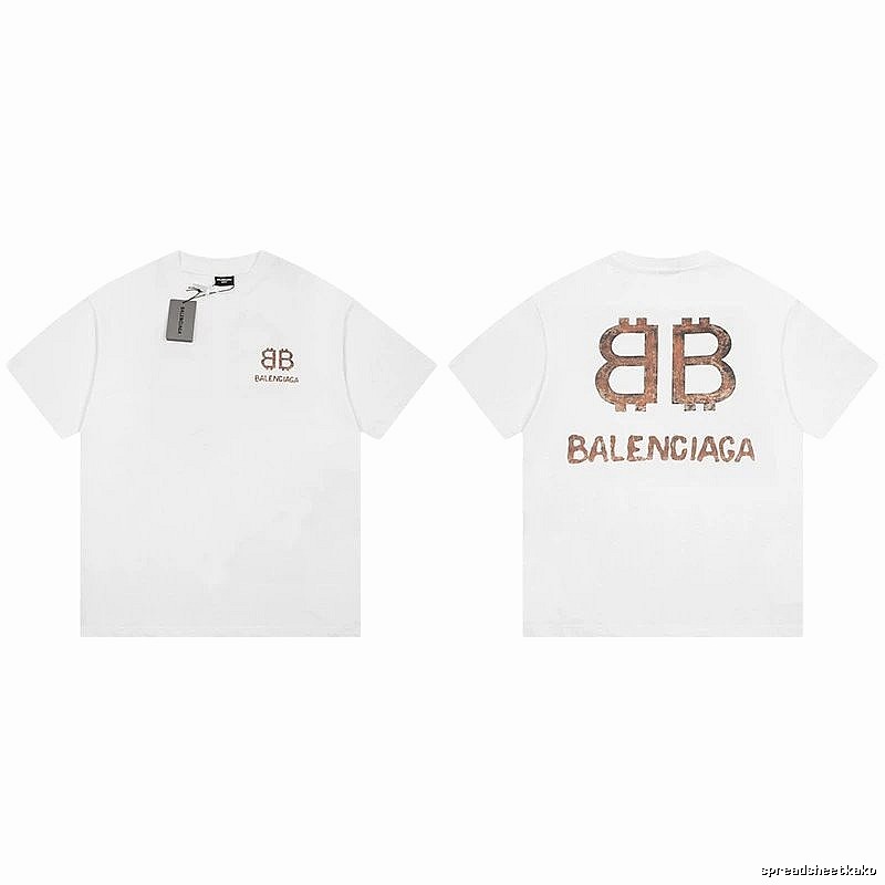 Balenciaga BB Print White T-shirt