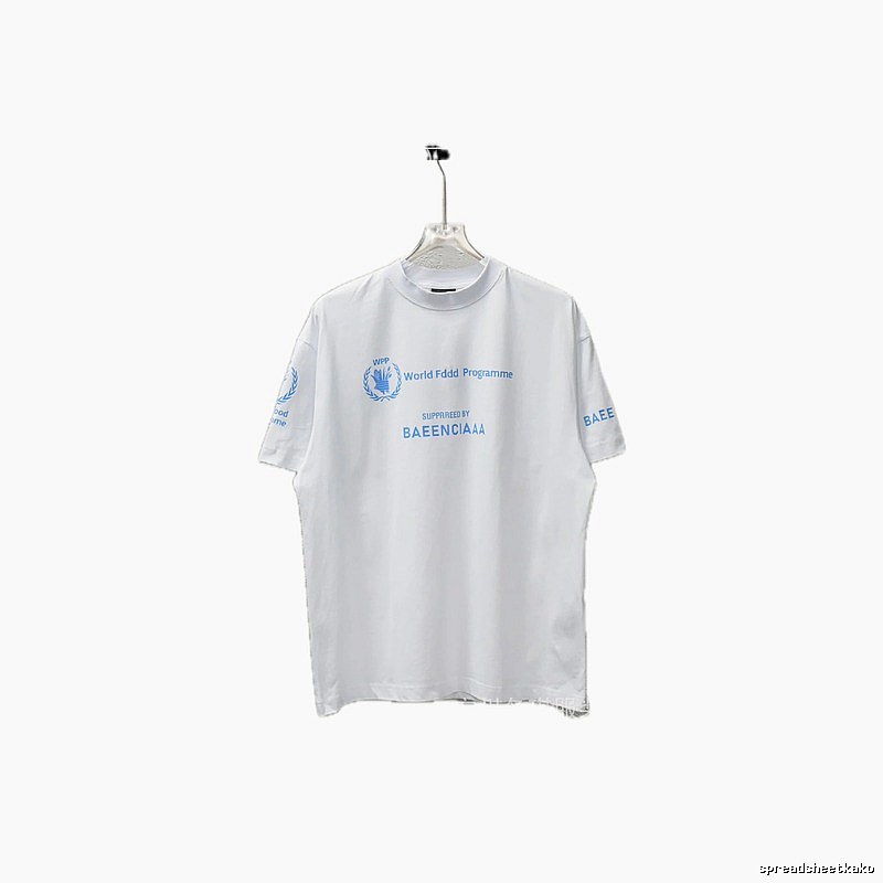 Balenciaga Blue Label Simple White T-shirt
