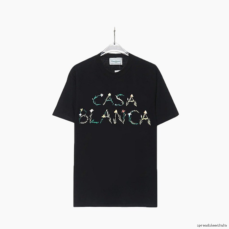 Casablanca Floral Style Black T-shirt