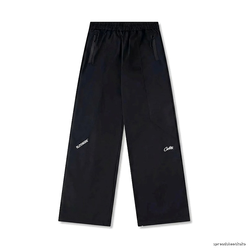 Corteiz Elite Series Trendy and Cool Style Black Long Pants