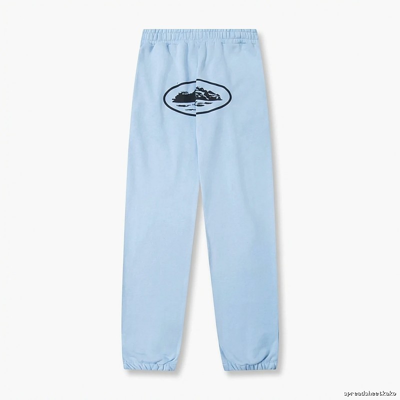 Corteiz Printed Casual Light Blue Pants