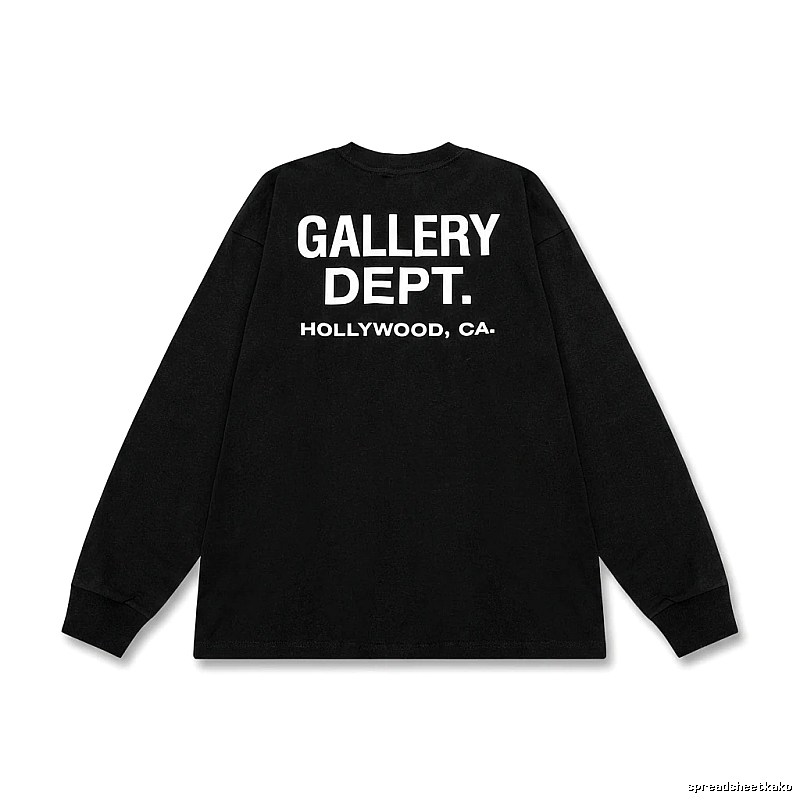 Gallery Dept. Simple Style Black Long-sleeved Shirt