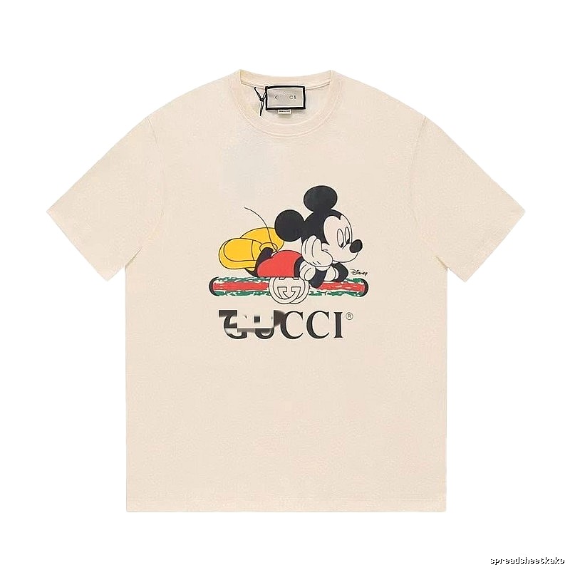 Gucci x Disney Mickey Mouse Co-branded Casual Off-white T-shirt