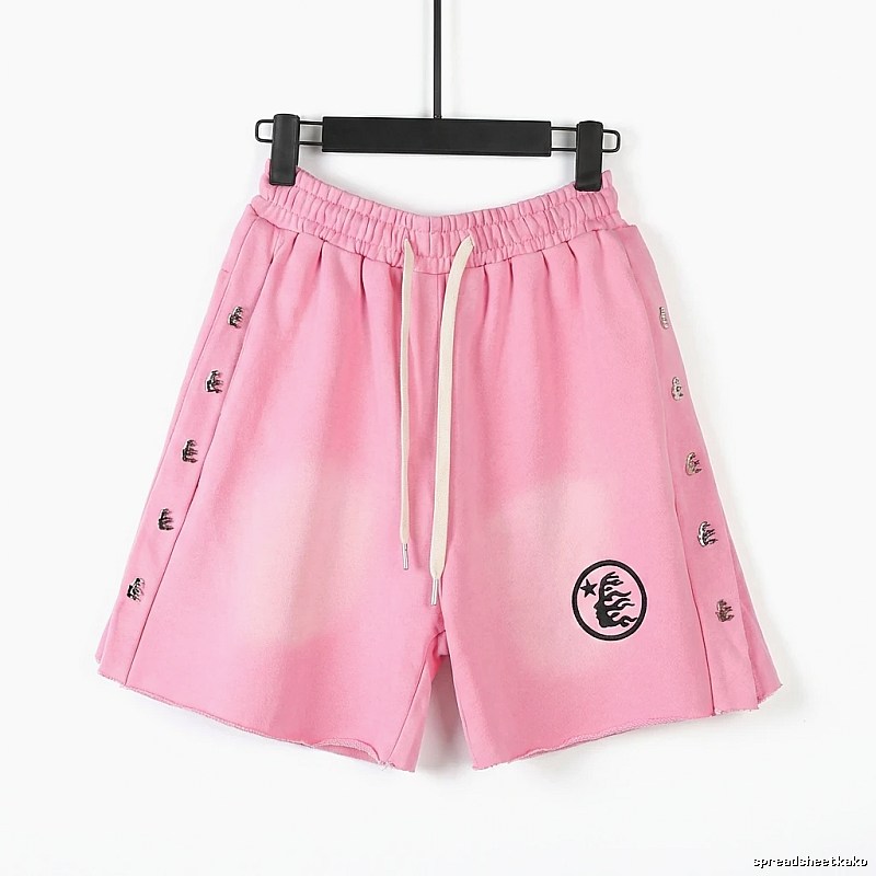 Hellstar trendy brand pink shorts