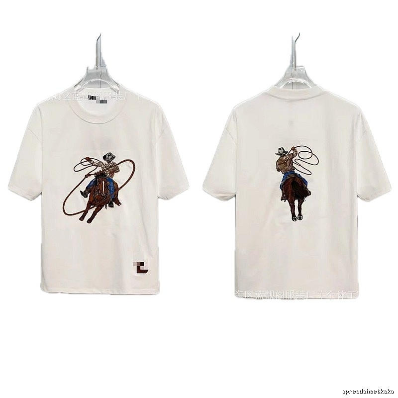 Louis Vuitton Denim Collection Vintage Style White T-Shirt