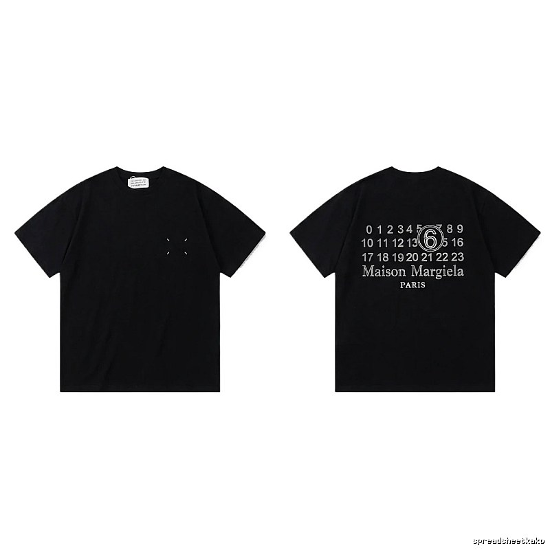 Maison Margiela black T-shirt with digital printing