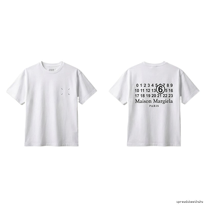 Maison Margiela white T-shirt with digital printing