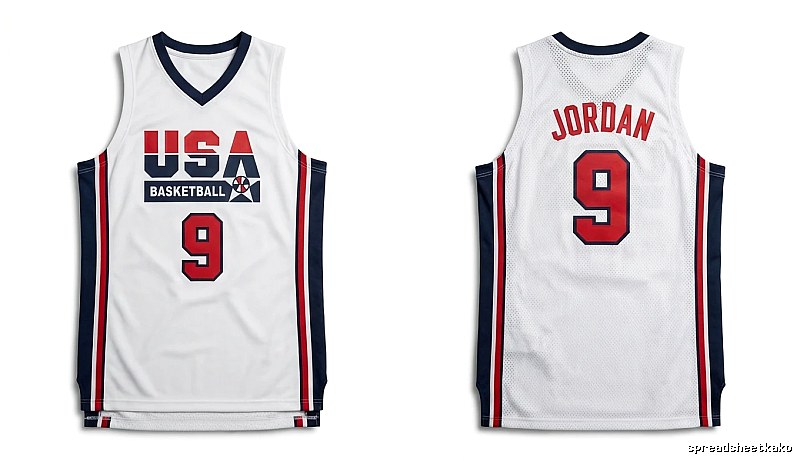 Michael Jordan retro-style white jersey