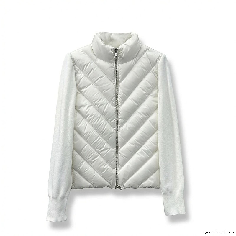 Moncler diamond - patterned stylish white down jacket