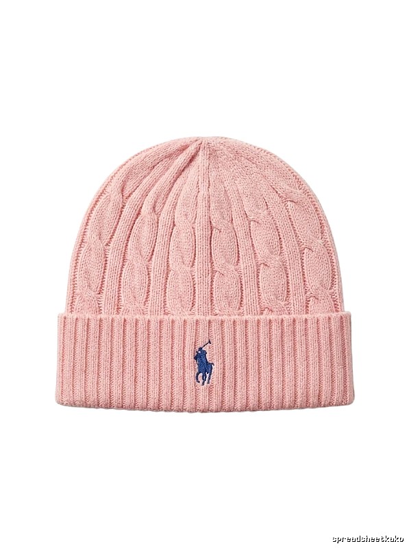 Ralph Lauren Polo Pink Knitted Hat