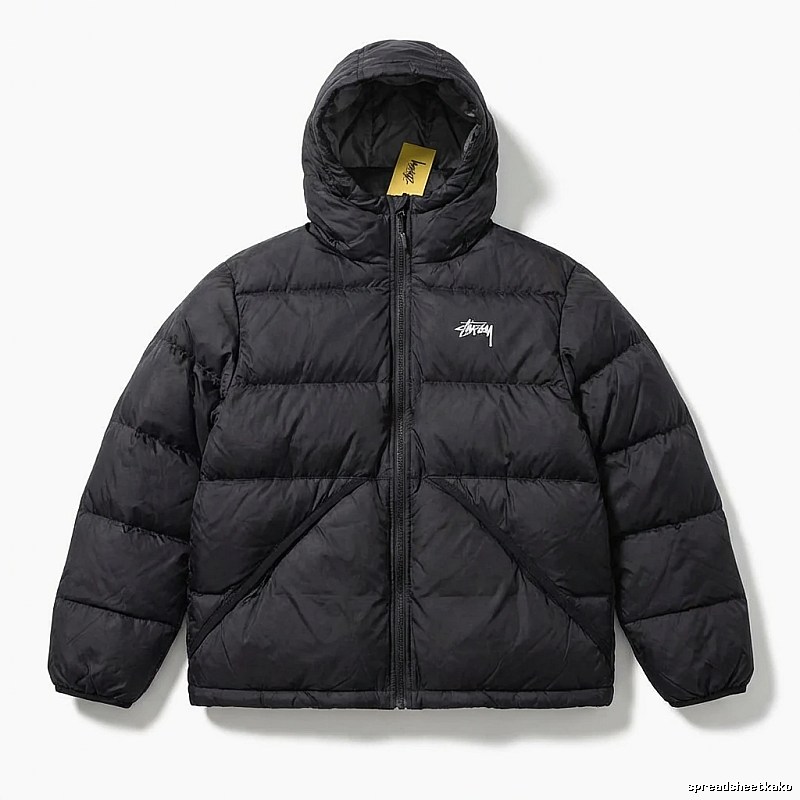Stussy trendy and cool black down jacket