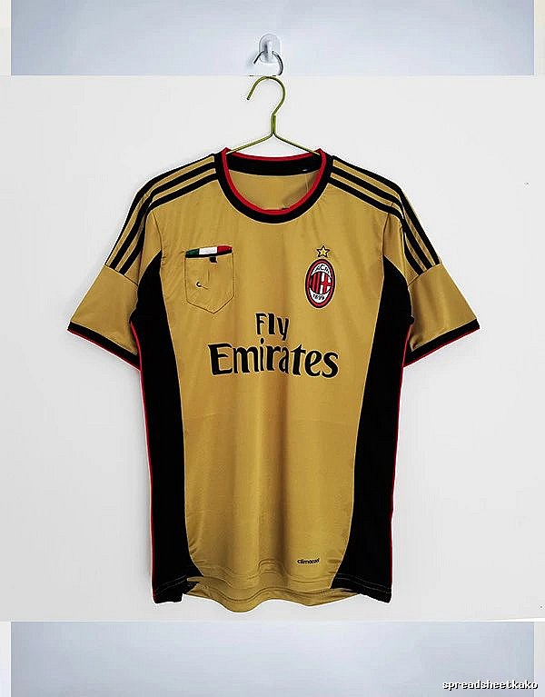 AC Milan Travel Retro soccer jersey Red Black Striped with Soft Visual Tone