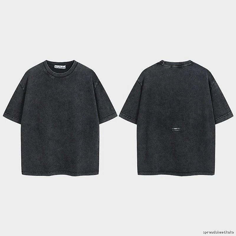 Acne Studios 2090-80 Black Style Ac908040 Stockholm Logo T-Shirt Modern Fit