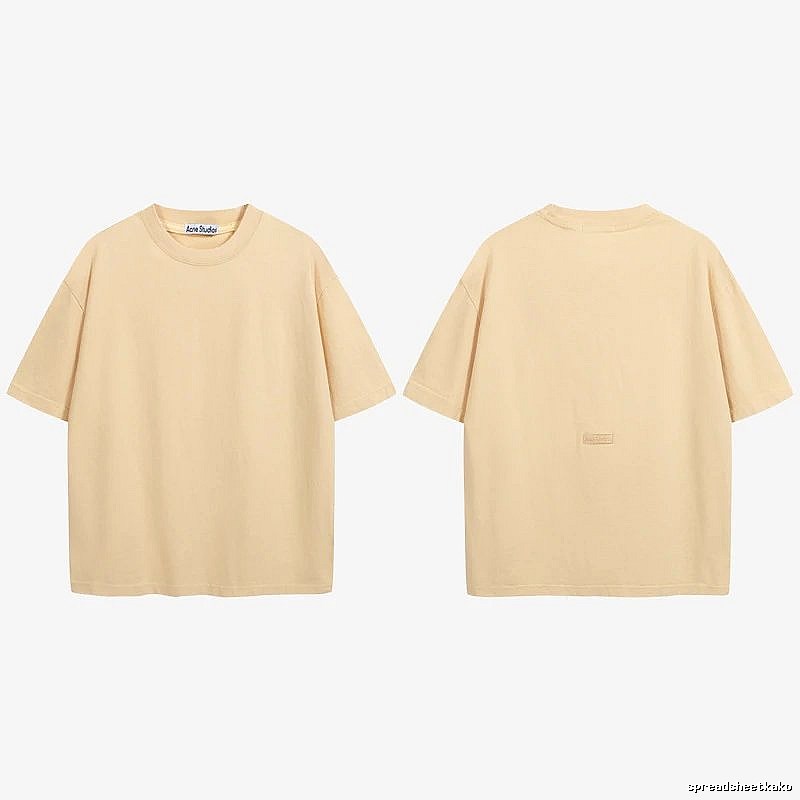 Acne Studios 2090-80 Yellow Style Ac908040 Stockholm Logo T-Shirt Match Day