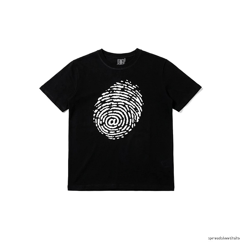 ADWYSD Fingerprint Trendy Black T-shirt
