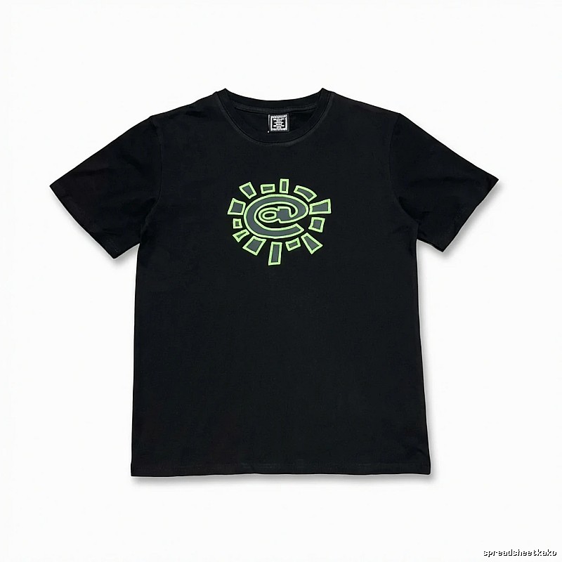 ADWYSD trendy brand black printed T-shirt