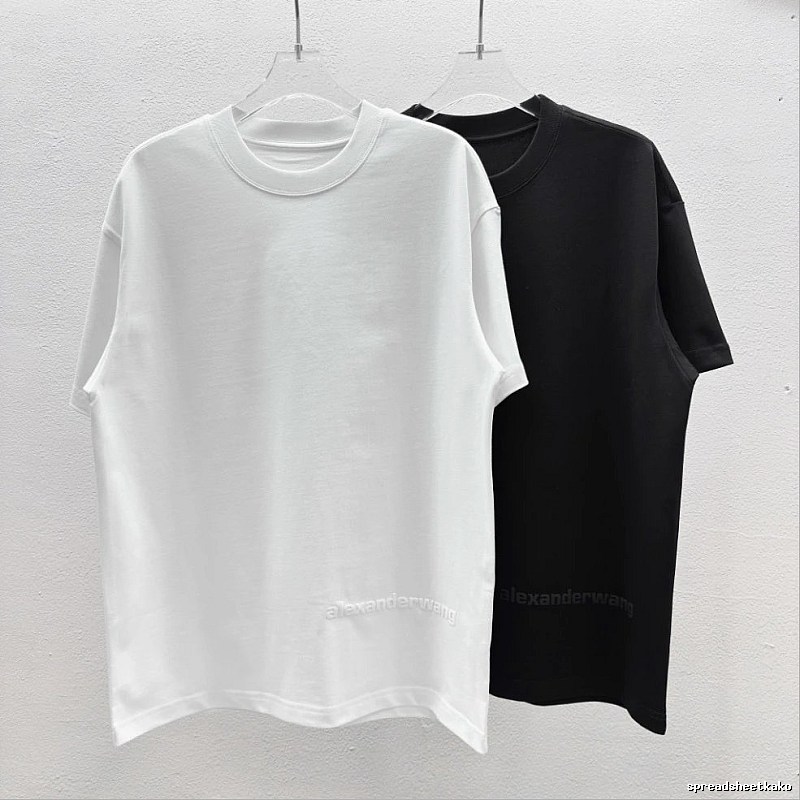 Alexander Wang Embossed Minimalist Solid Color T-shirt