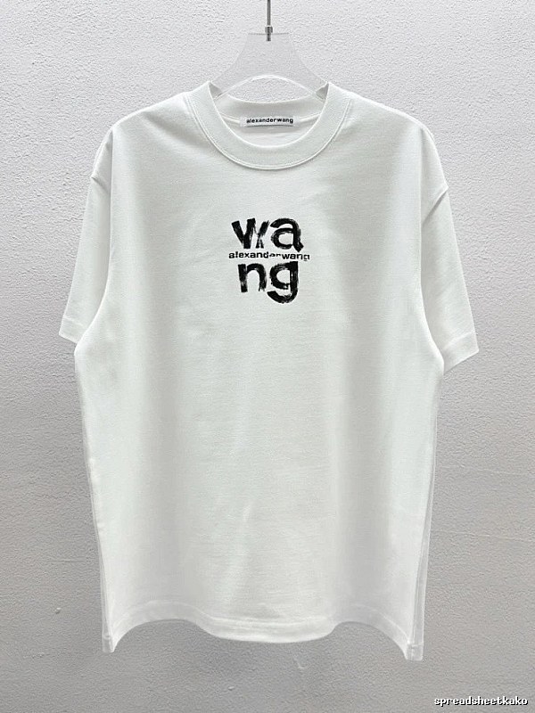 Alexander Wang Letter Print Streetwear White T-Shirt
