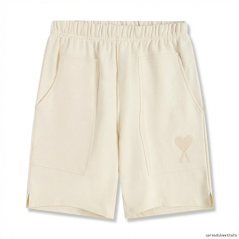 AMI Embroidered Love Casual Shorts
