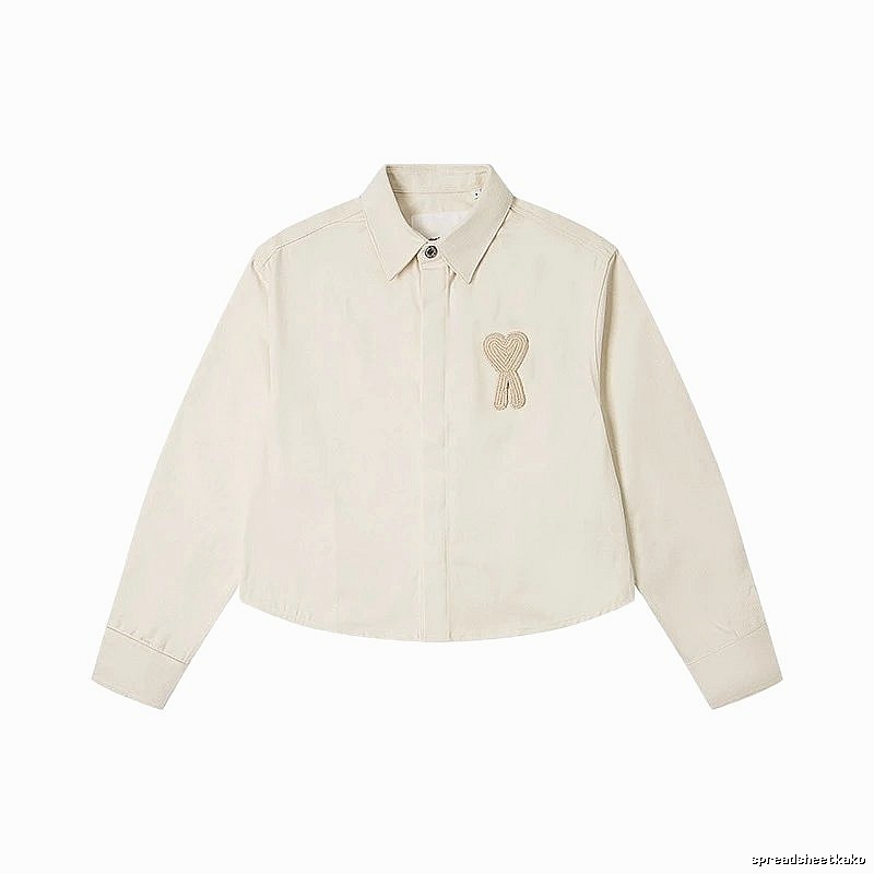 AMI embroidered love style white shirt