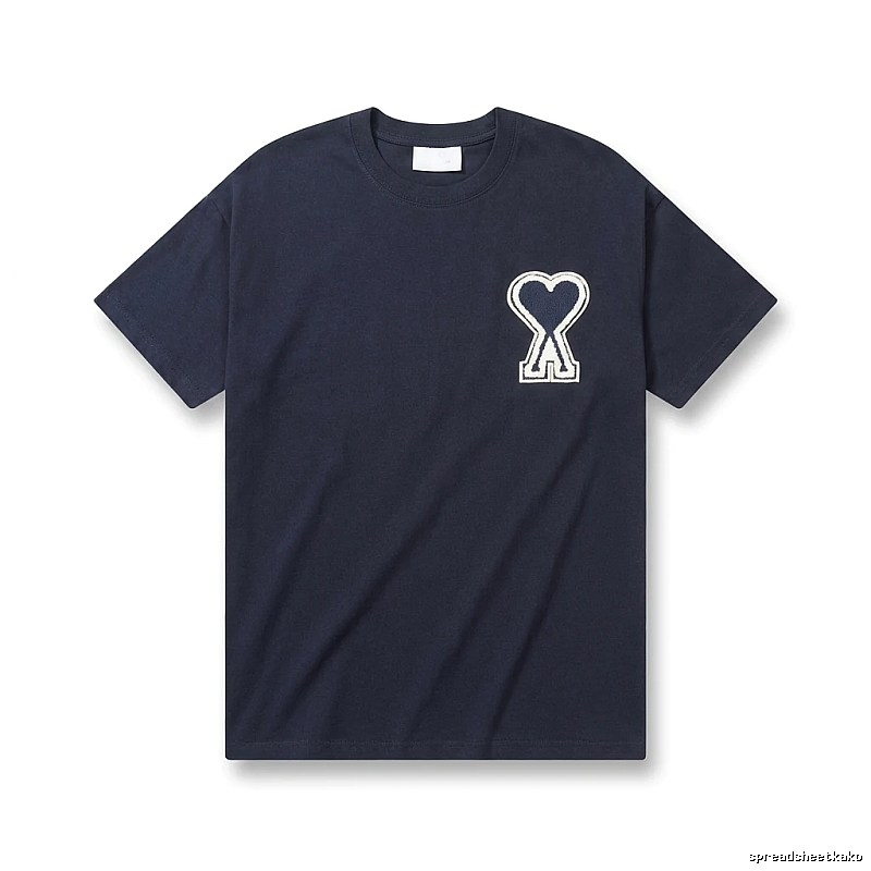 AMI Love Embroidery Simple Style T-shirt