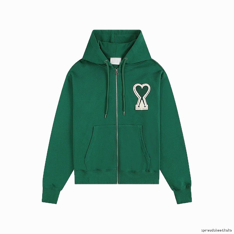 AMI Love Series Green Hoodie