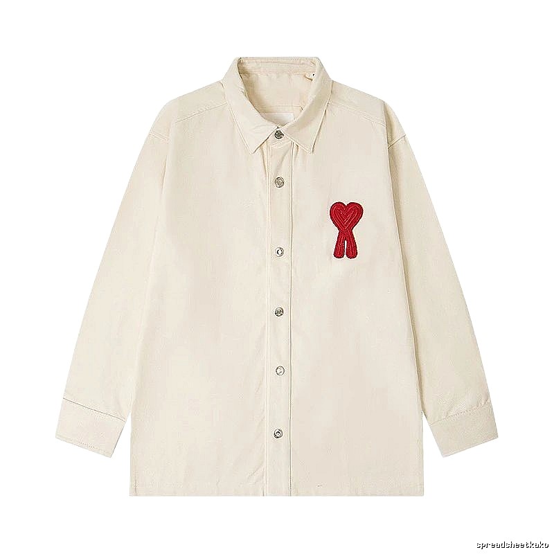 AMI Love Simple Style White Shirt