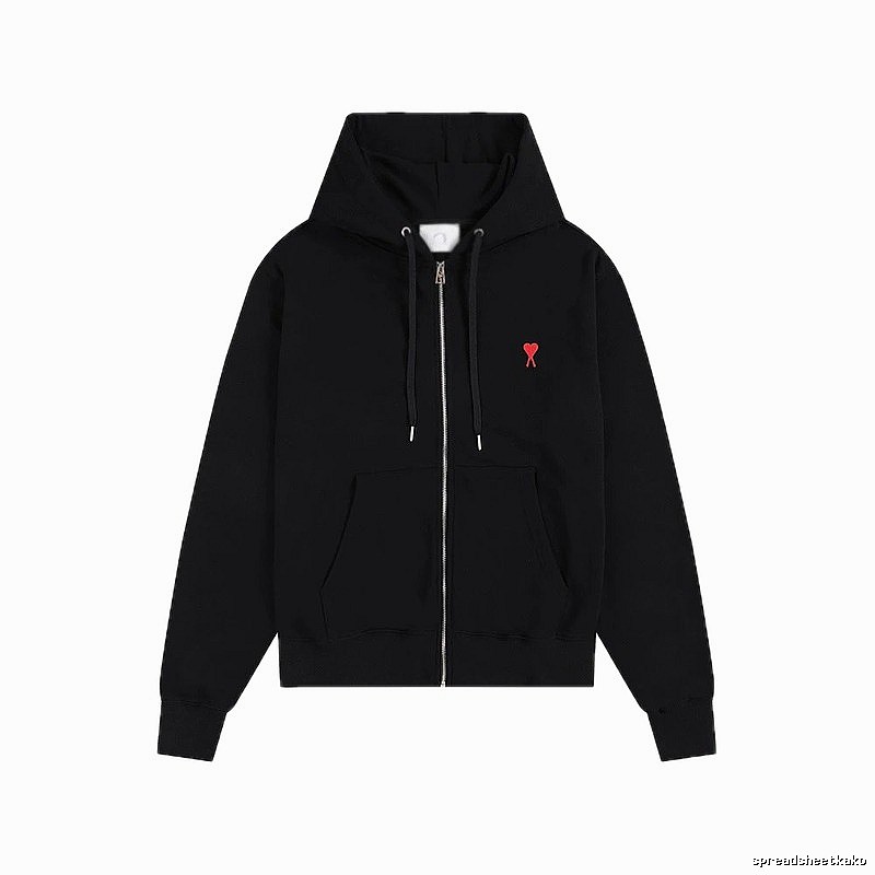AMI Love Trend Brand Black Hoodie
