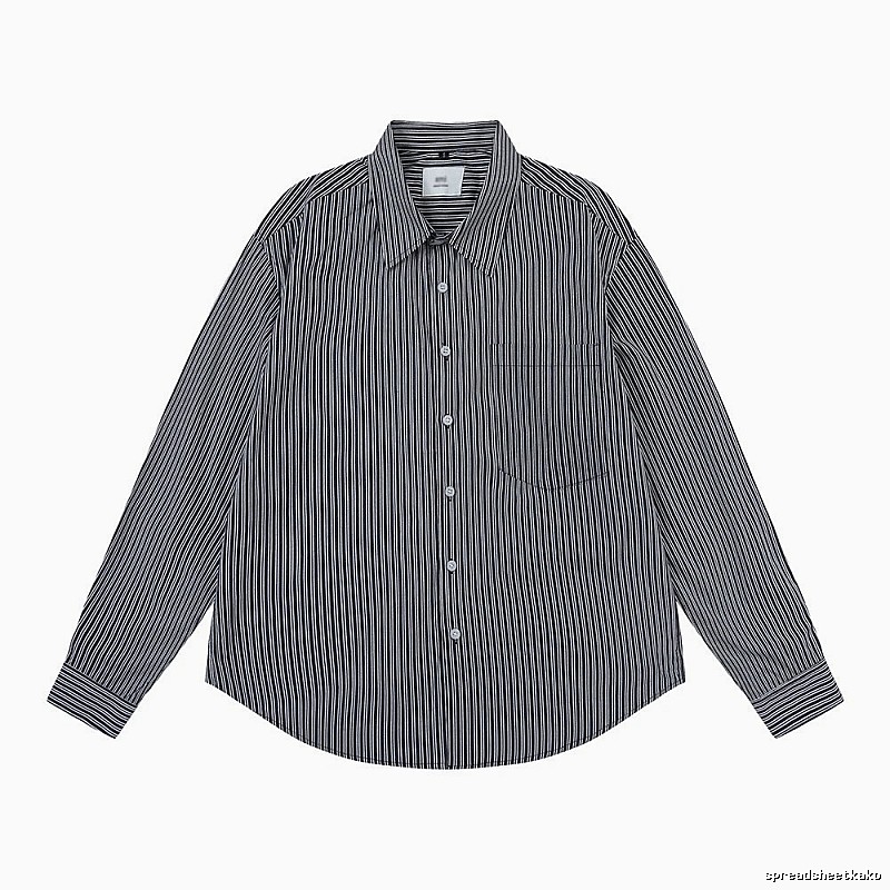 AMI Stripe Minimalist Style Shirt