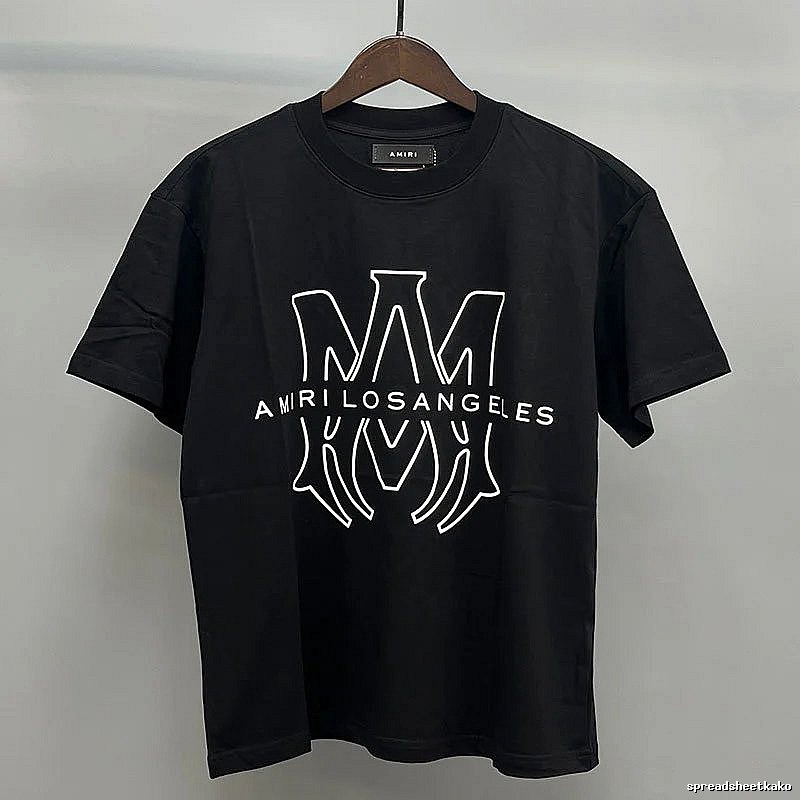 Amiri Black Records Graphic T-Shirt Easy Pairing