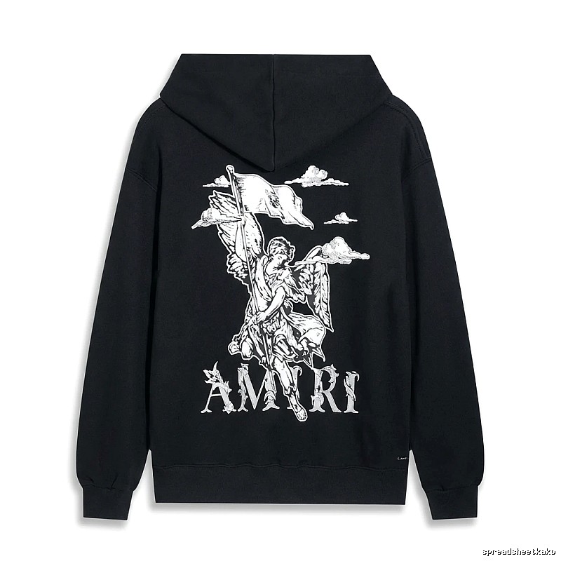 AMIRI Black Sweatshirt with Angel Print