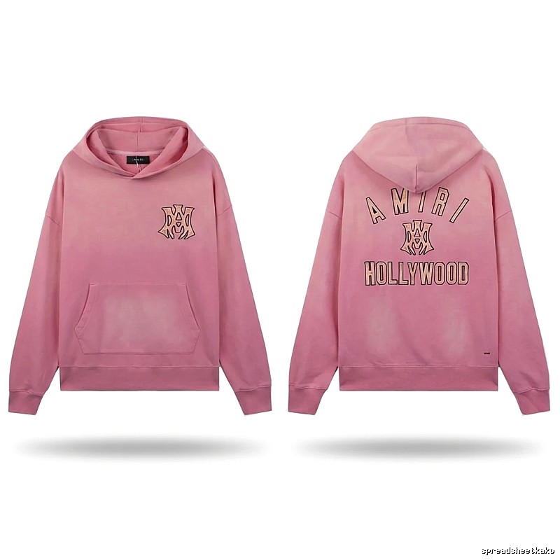 AMIRI Hollywood-style pink sweatshirt