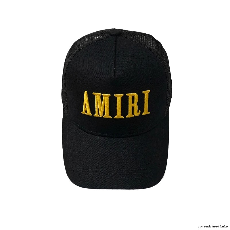 AMIRI letter embroidery black cap