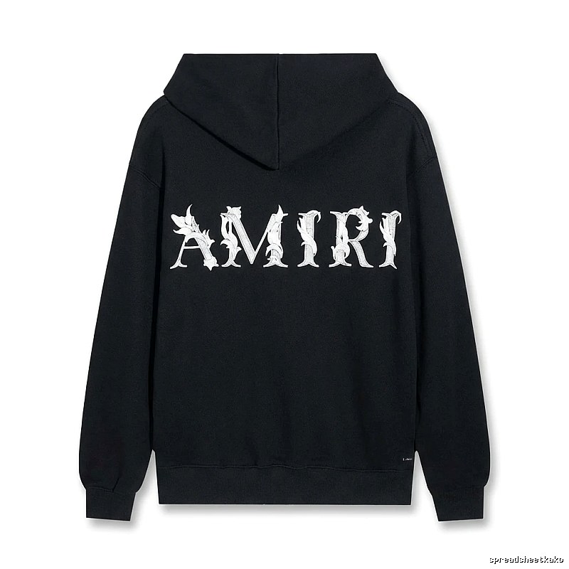 AMIRI letter-style black hoodie