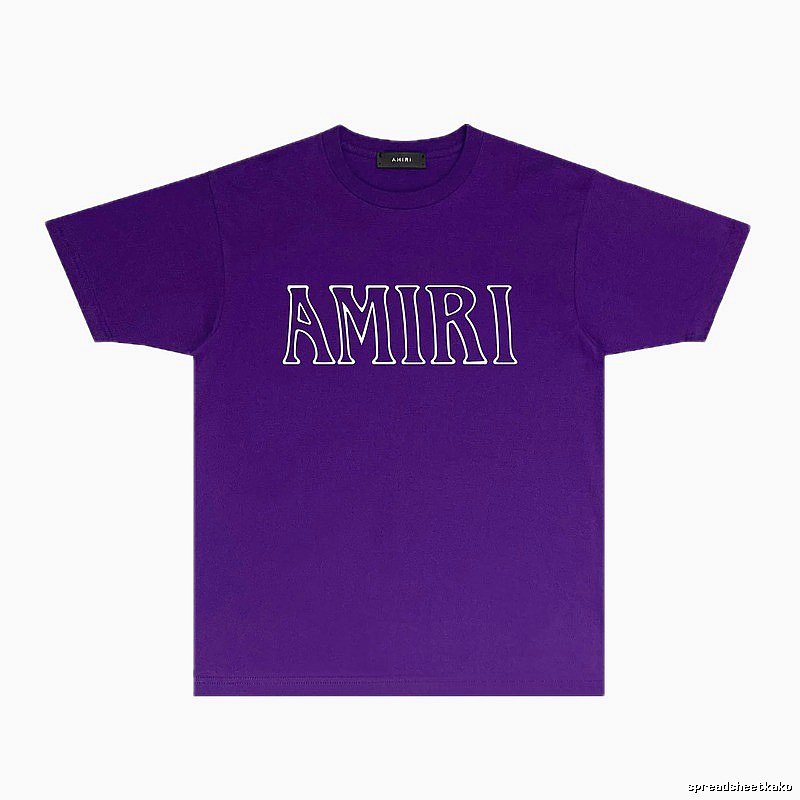 AMIRI minimalist style purple T-shirt