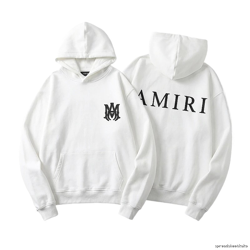 AMIRI minimalist style white hoodie