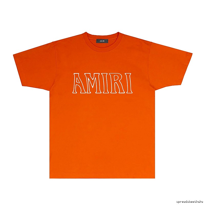 AMIRI Orange Minimalist Style T-shirt