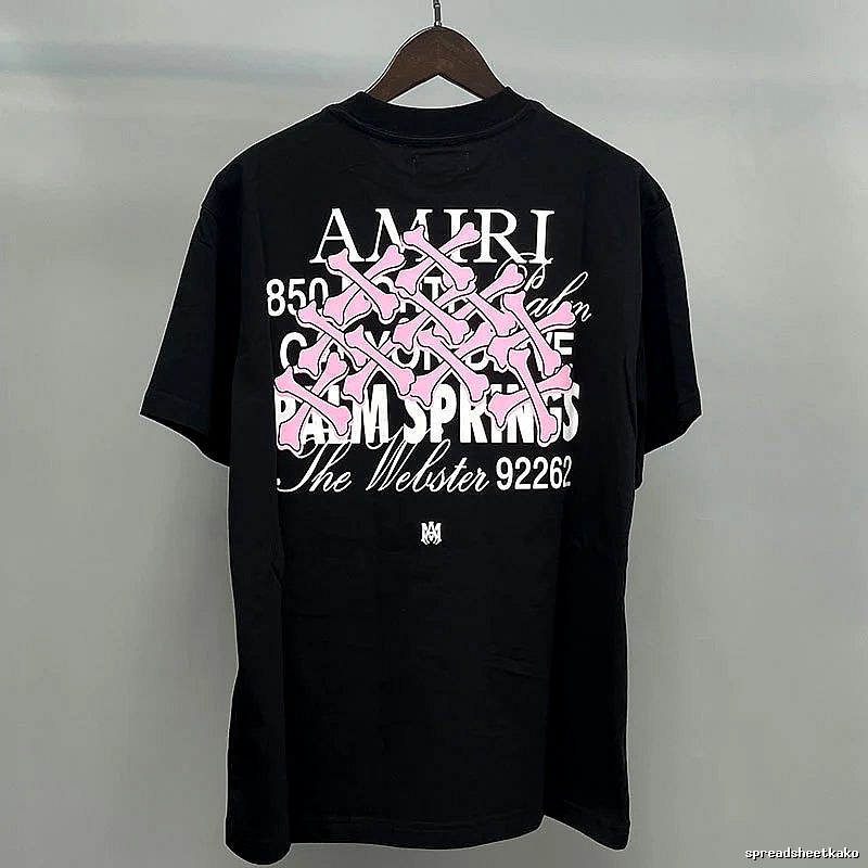 Amiri Pink Black Records Graphic T-Shirt Airport Outfit