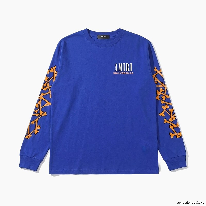 AMIRI Skull Print Style Blue Sweatshirt