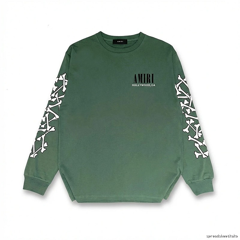 AMIRI Skull Retro Style Green Sweatshirt