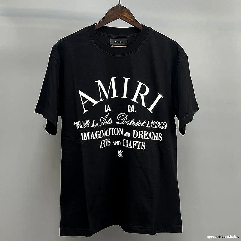 Amiri White Black Records Graphic T-Shirt Minimal Look