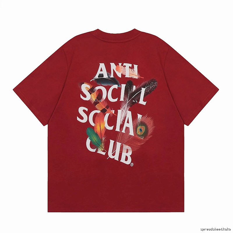 Anti Social Social Club Logo Detail Logo T-shirt Black Orange Anti with Relaxed Feel