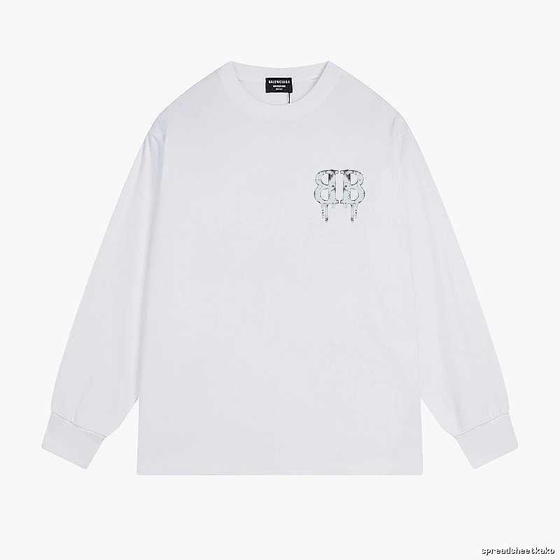 Balenciaga BB-style white sweatshirt