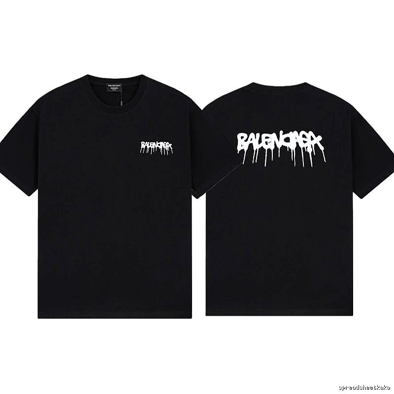 Balenciaga Graffiti Street Style Black T-Shirt