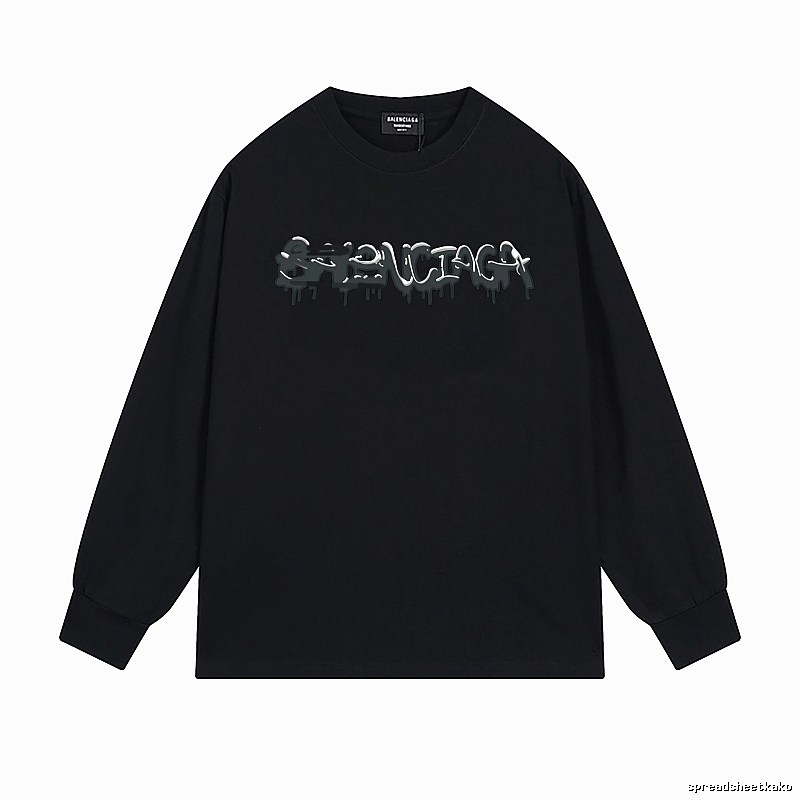 Balenciaga graffiti-style black long-sleeve