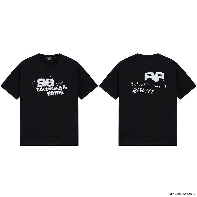 Balenciaga graffiti-style black T-shirt