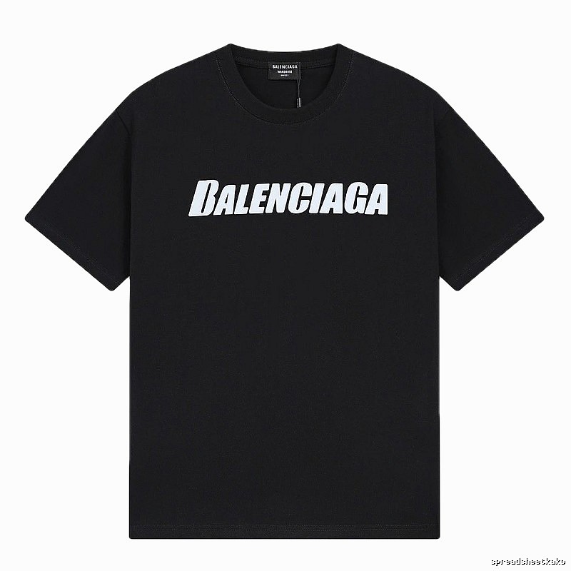 Balenciaga Letter Print Street Style Black T-Shirt