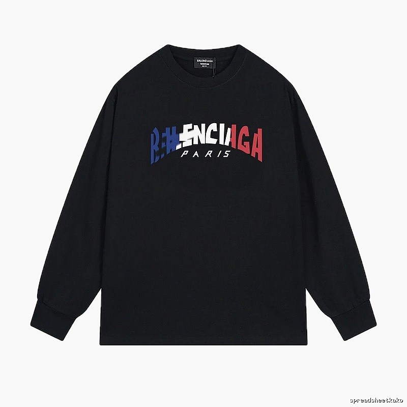 Balenciaga letter-style black sweatshirt